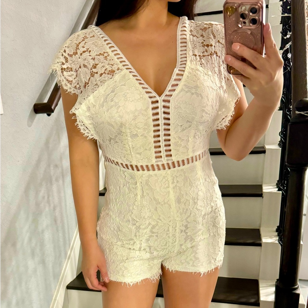 White Lace Romper